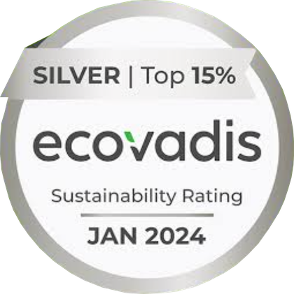 EcoVadis Silver medal, top 15%, January 2024