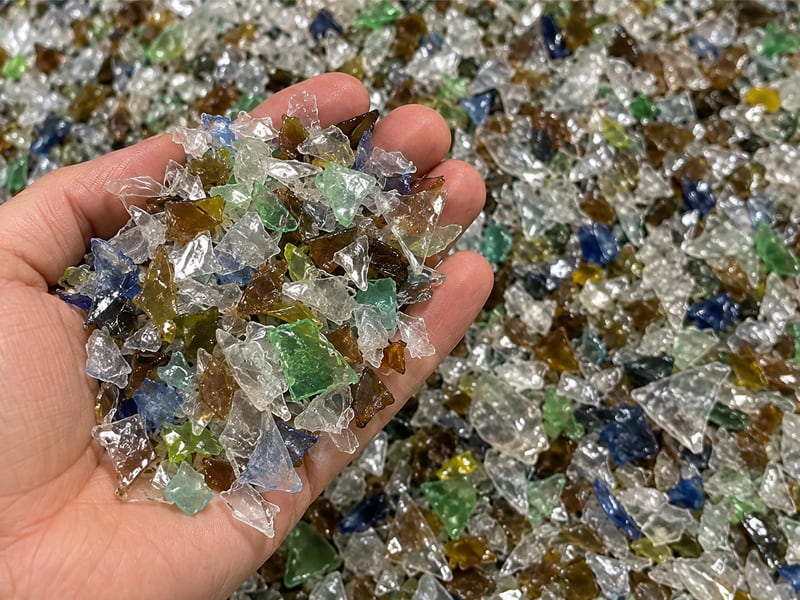 Multicoloured PET flakes, the Mixed grade